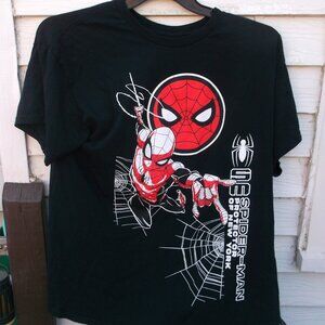 Marvel Spider‑Man Tee — Size L — Black Graphic — Like New
